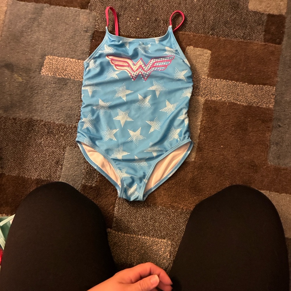 DC Comics Starry Blue and Pink Kids Swimwear
